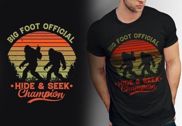 Big Foot Official T-shirt Design Vector: A Professional Asset