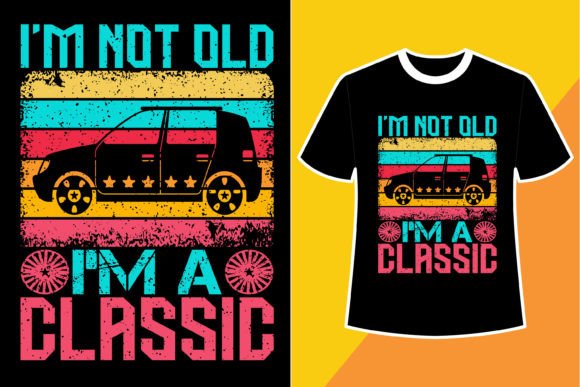 Car Illustration T-shirt Design 15: A Classic Asset for Modern Creators