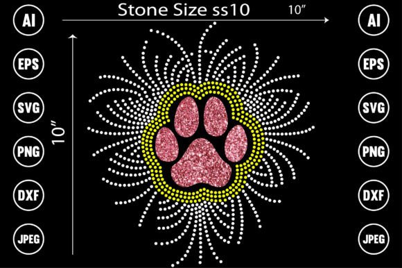 Dog Glitter Rhinestone Design: A Sparkling Asset for Creative Projects