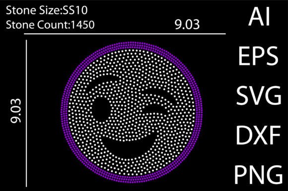 Elevate Visual Projects with Emoji Rhinestone Templates