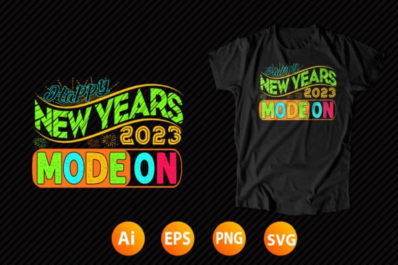 Happy New Year T-shirt Design 40: Elevate Your Festive Branding